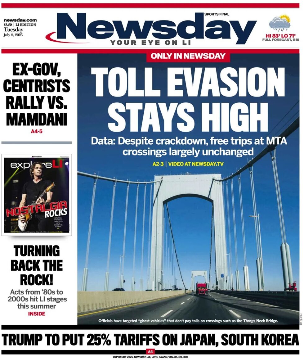Prima Pagina Newsday 08/07/2025