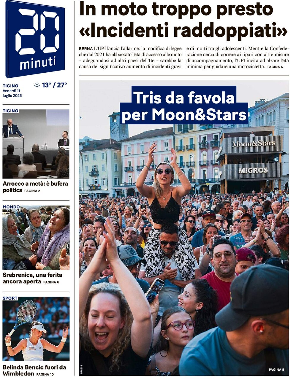Prima Pagina 20 Minuti 11/07/2025