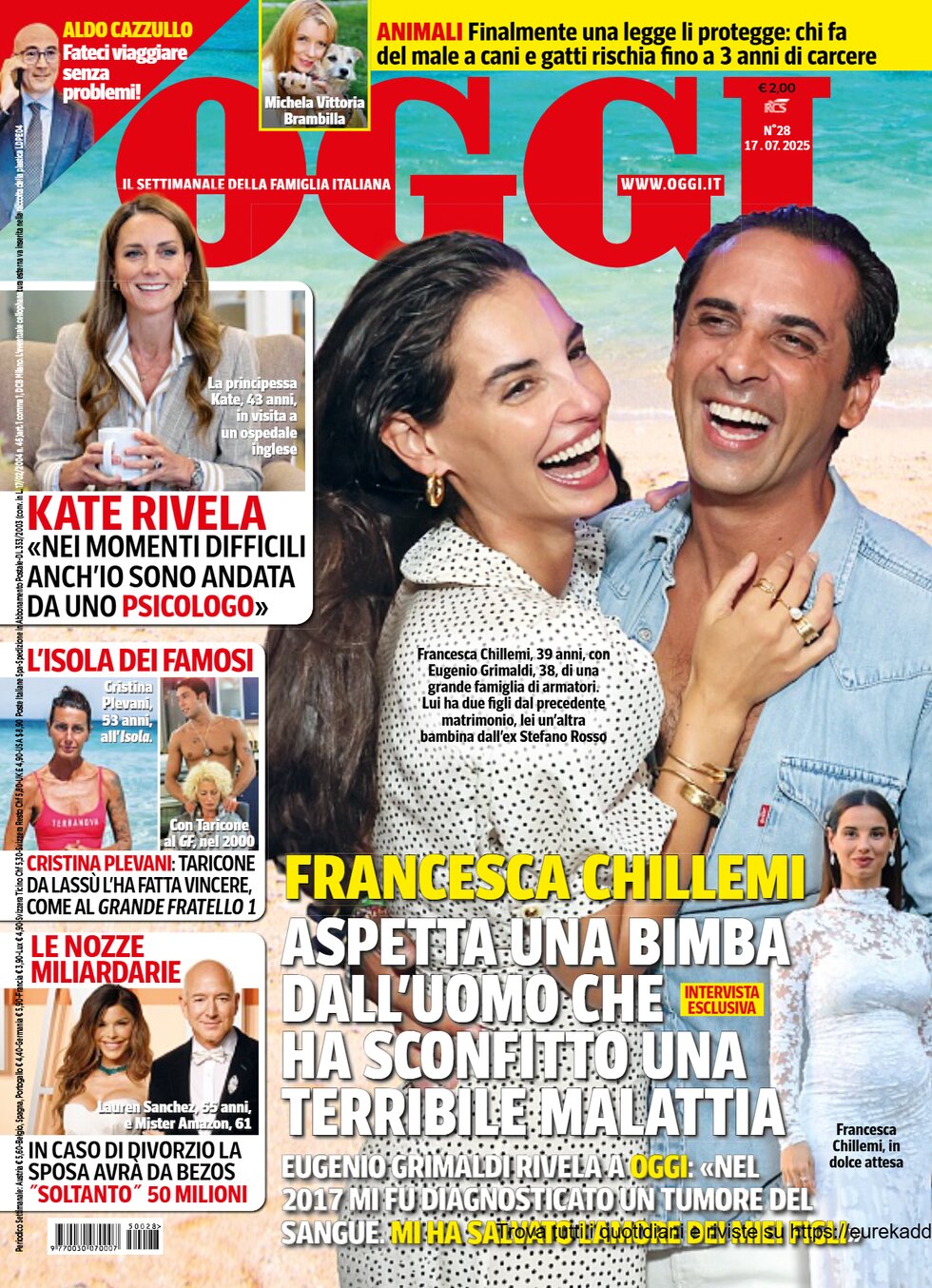 Copertina Oggi 11/07/2025