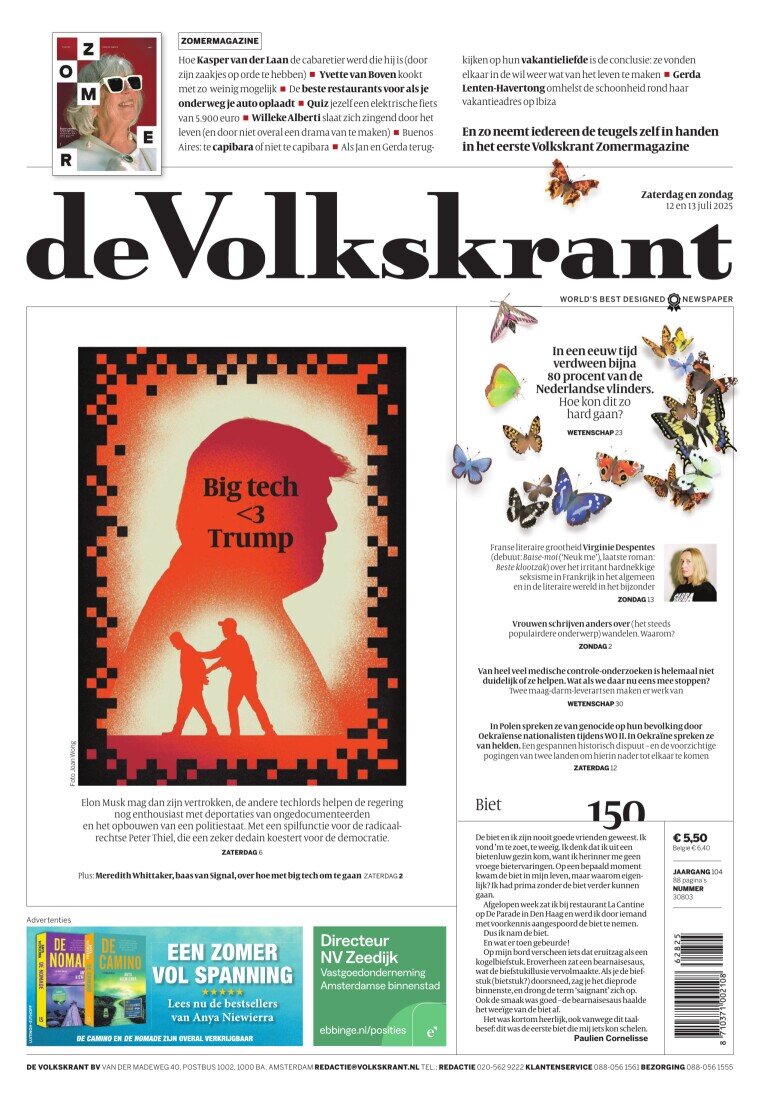 Prima Pagina de Volkskrant 12/07/2025