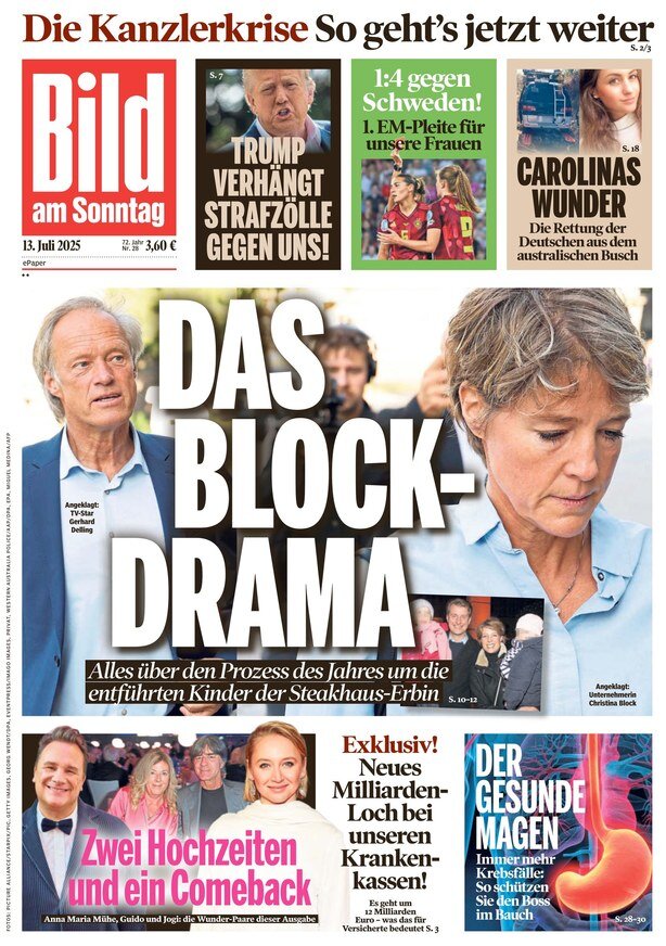 Prima Pagina Bild 13/07/2025