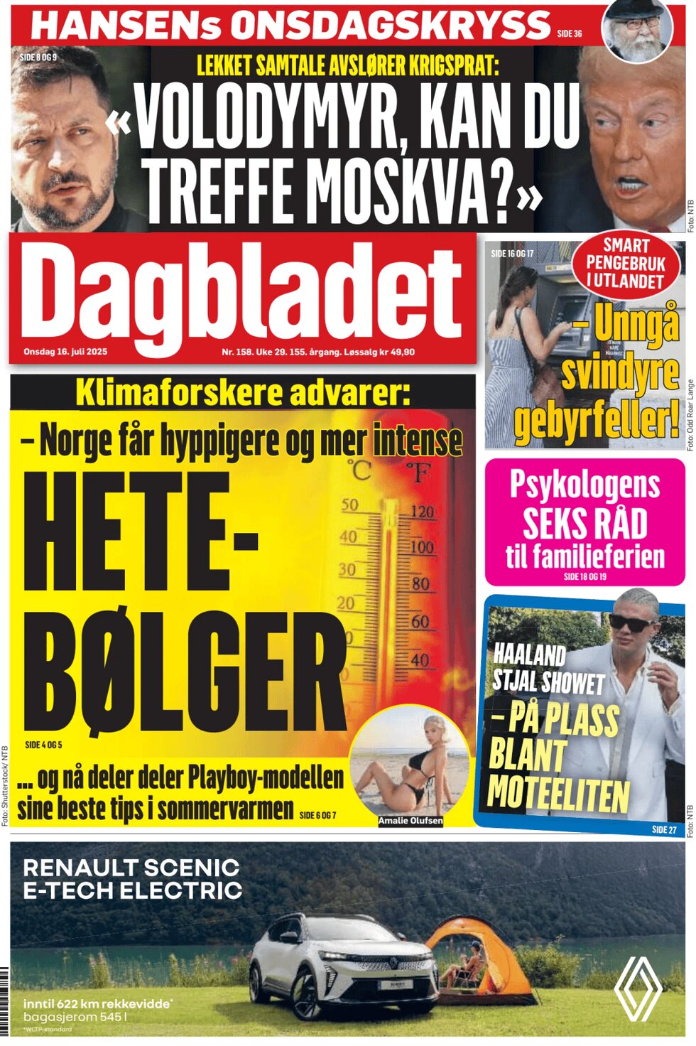 Prima Pagina Dagbladet 16/07/2025