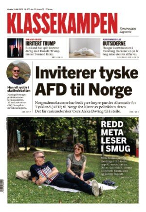 Prima Pagina Klassekampen 16/07/2025