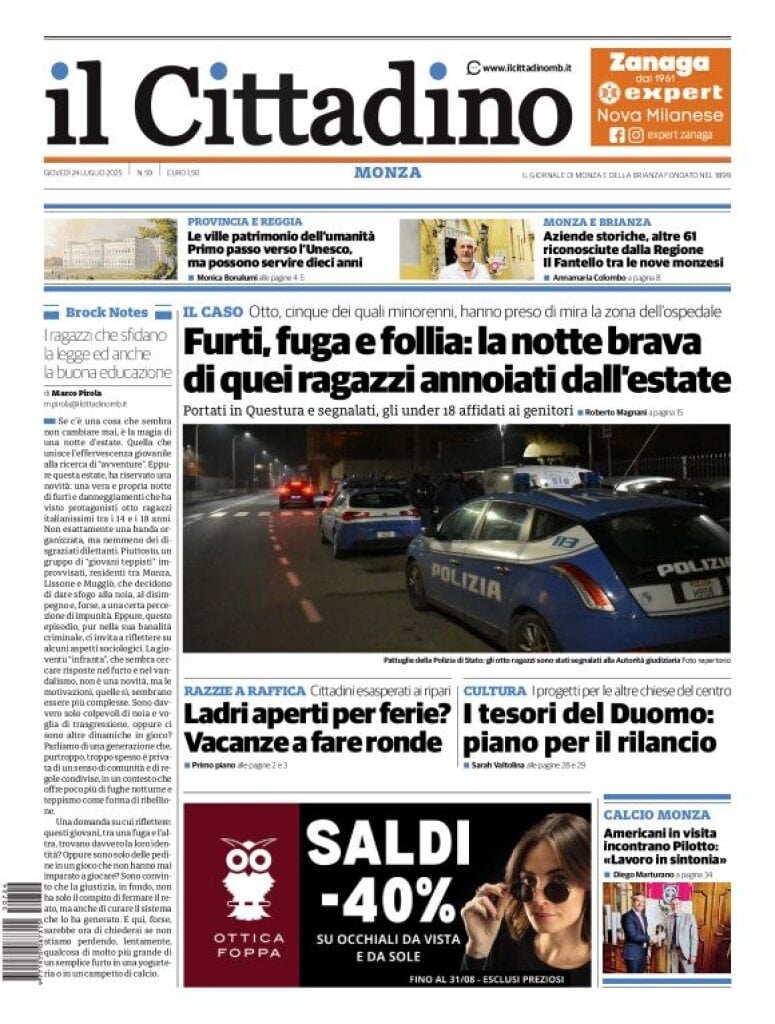 Copertina Il Cittadino di Monza e della Brianza 24/07/2025