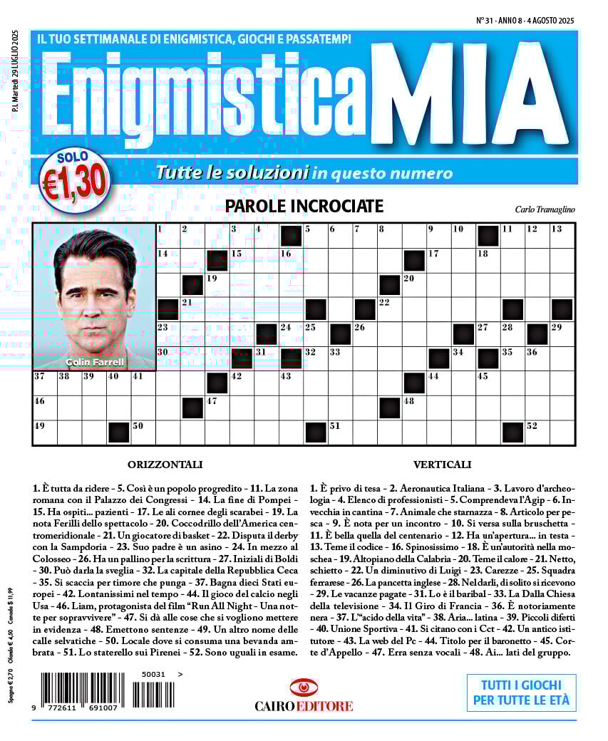 Copertina Enigmistica MIA 29/07/2025