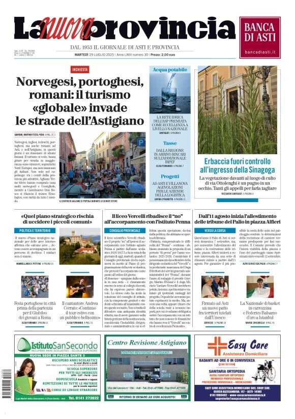 Copertina La Nuova Provincia (Asti) 29/07/2025