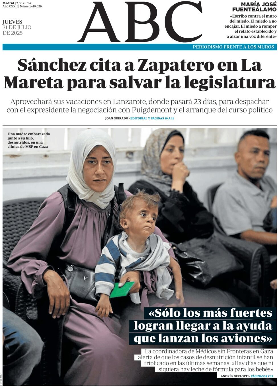 Prima Pagina ABC 31/07/2025