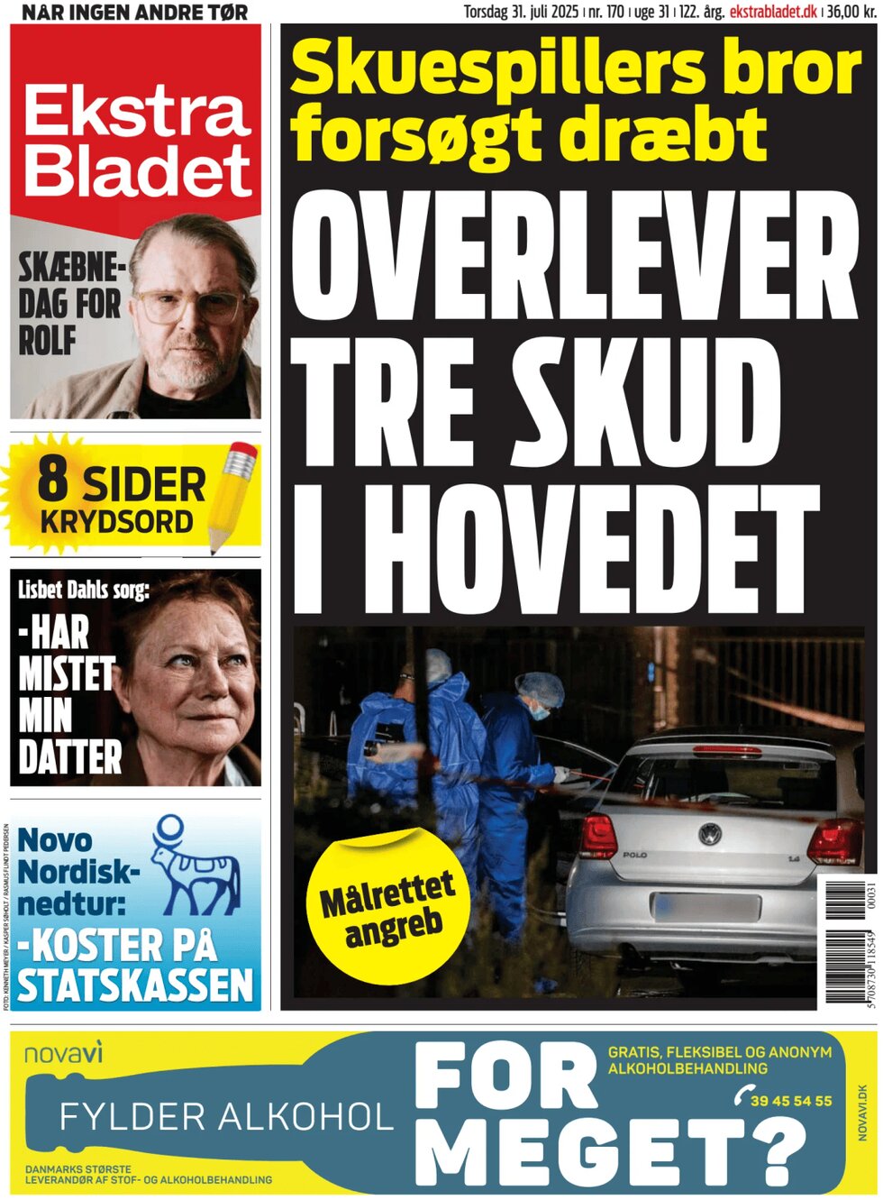 Prima Pagina Ekstra Bladet 31/07/2025