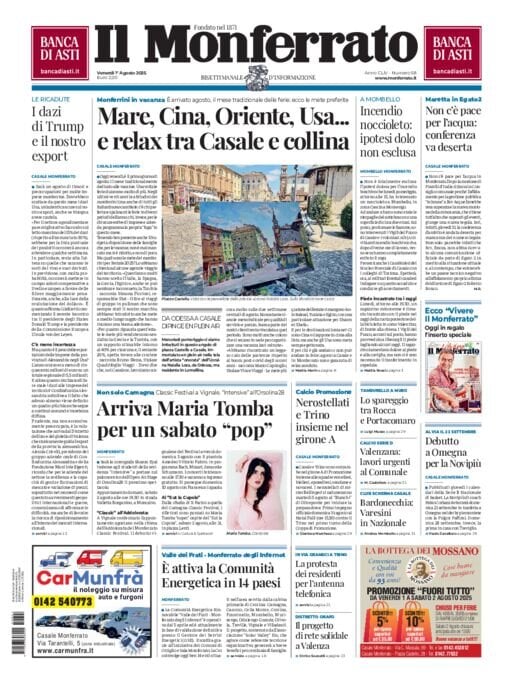 Copertina Il Monferrato 01/08/2025