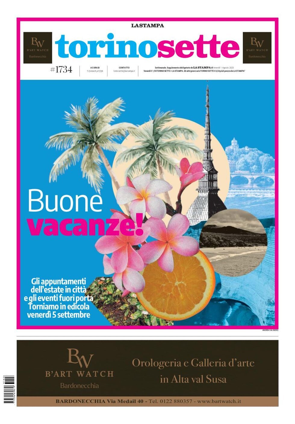 Copertina Torino Sette (La Stampa) 01/08/2025