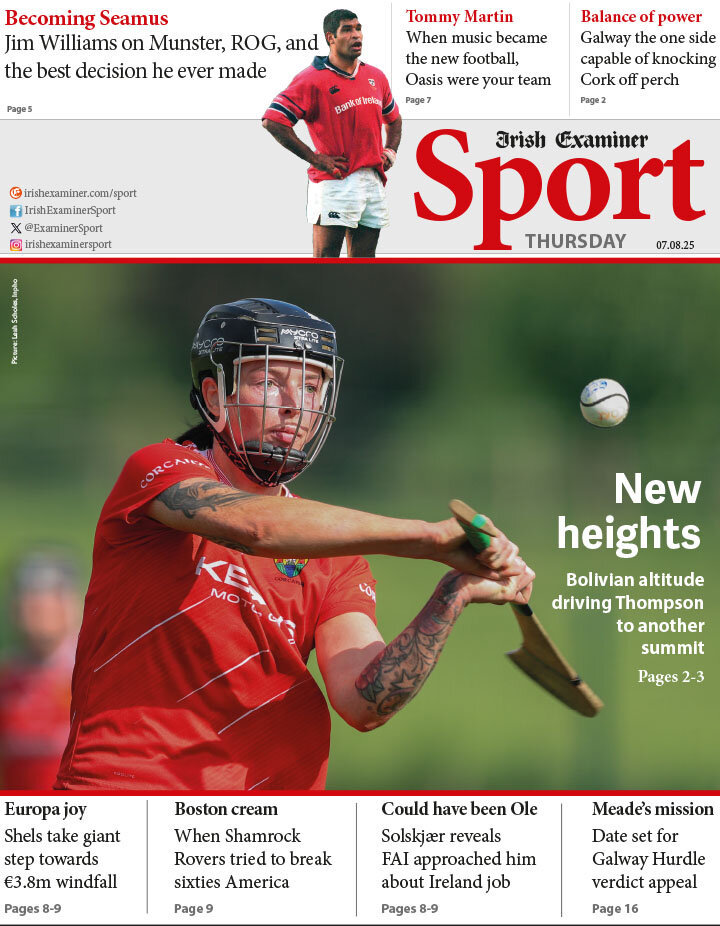 Prima Pagina Irish Examiner Sport 07/08/2025