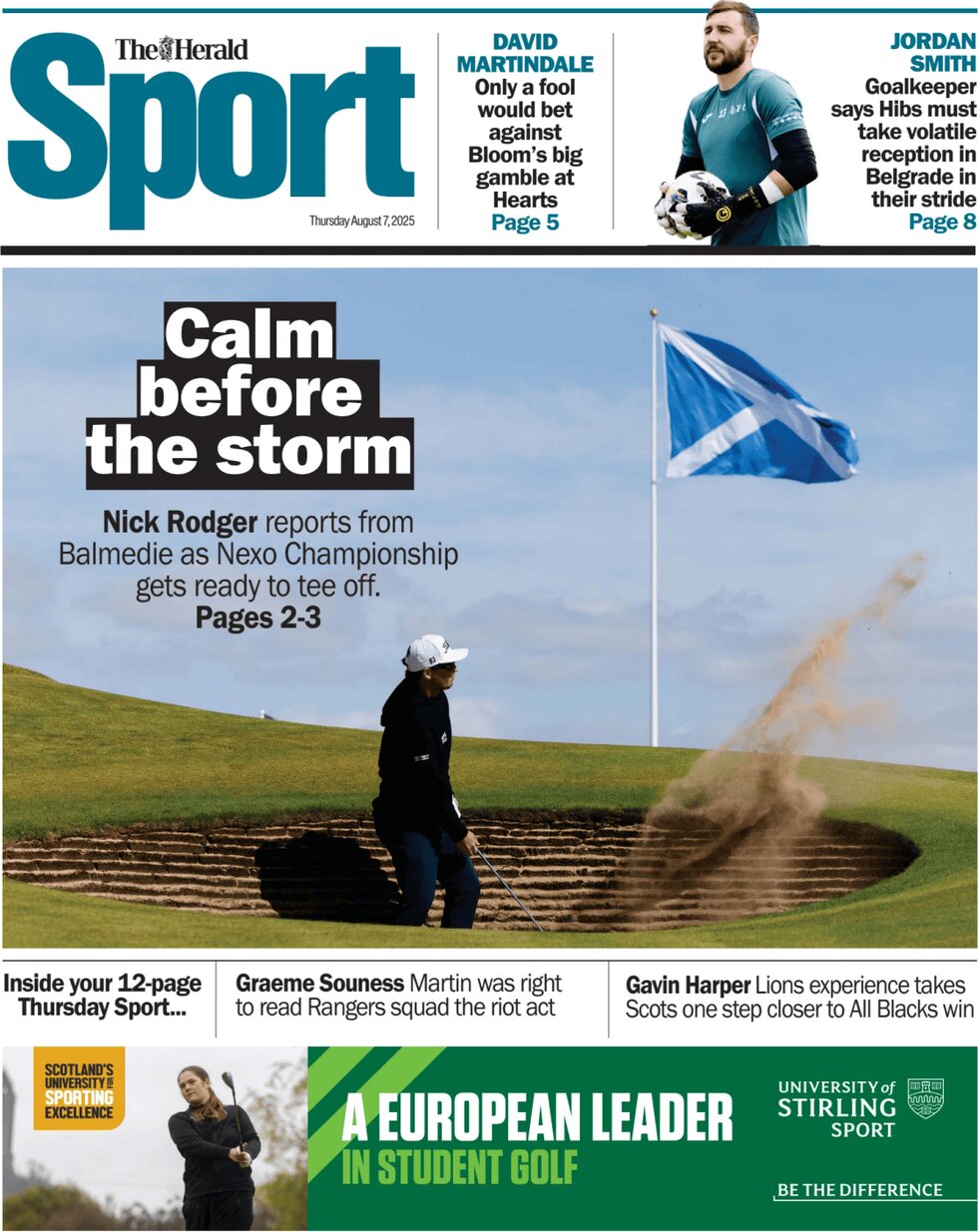Prima Pagina The Herald SPORT (Scotland) 07/08/2025