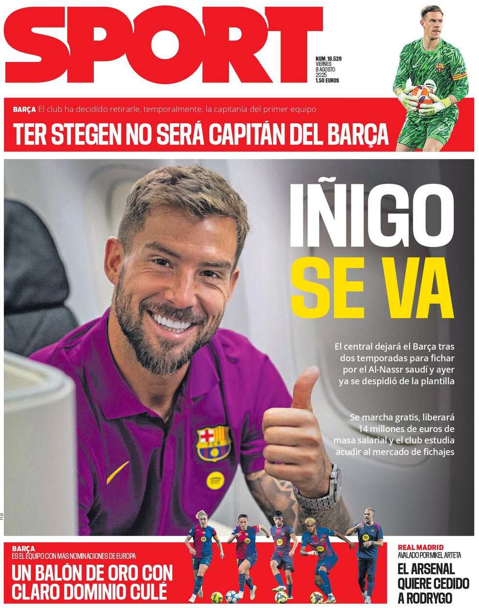 Prima Pagina SPORT (Barcelona) 08/08/2025