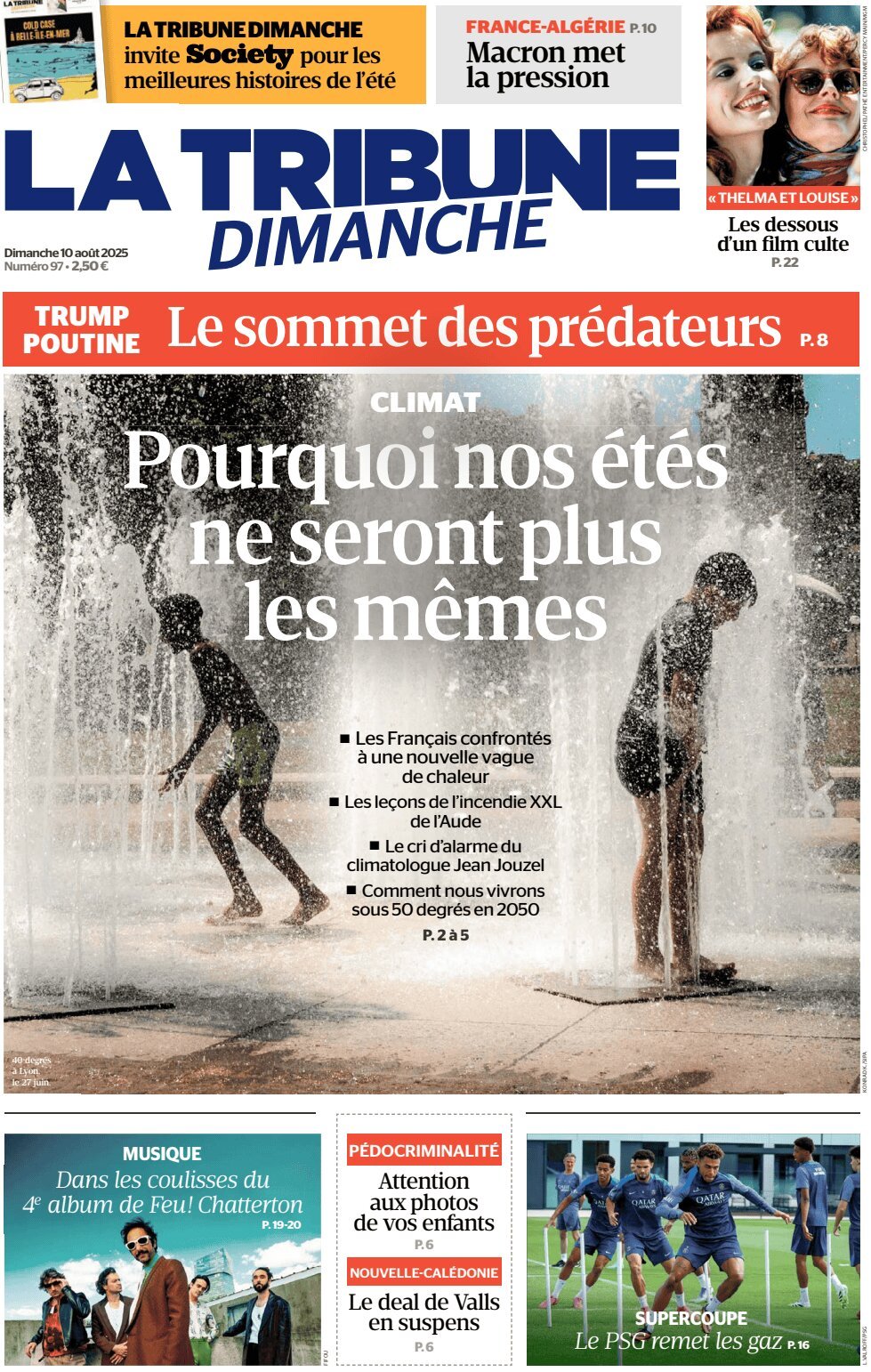 Prima Pagina La Tribune 10/08/2025