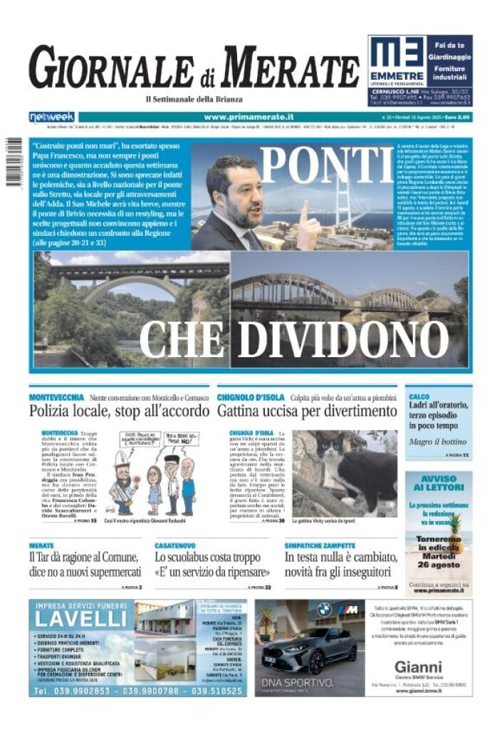 Copertina Giornale di Merate 12/08/2025
