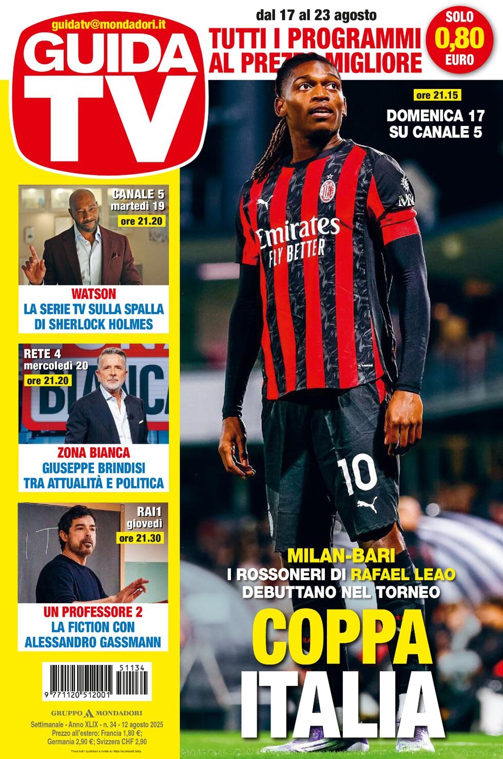 Copertina Guida TV 12/08/2025