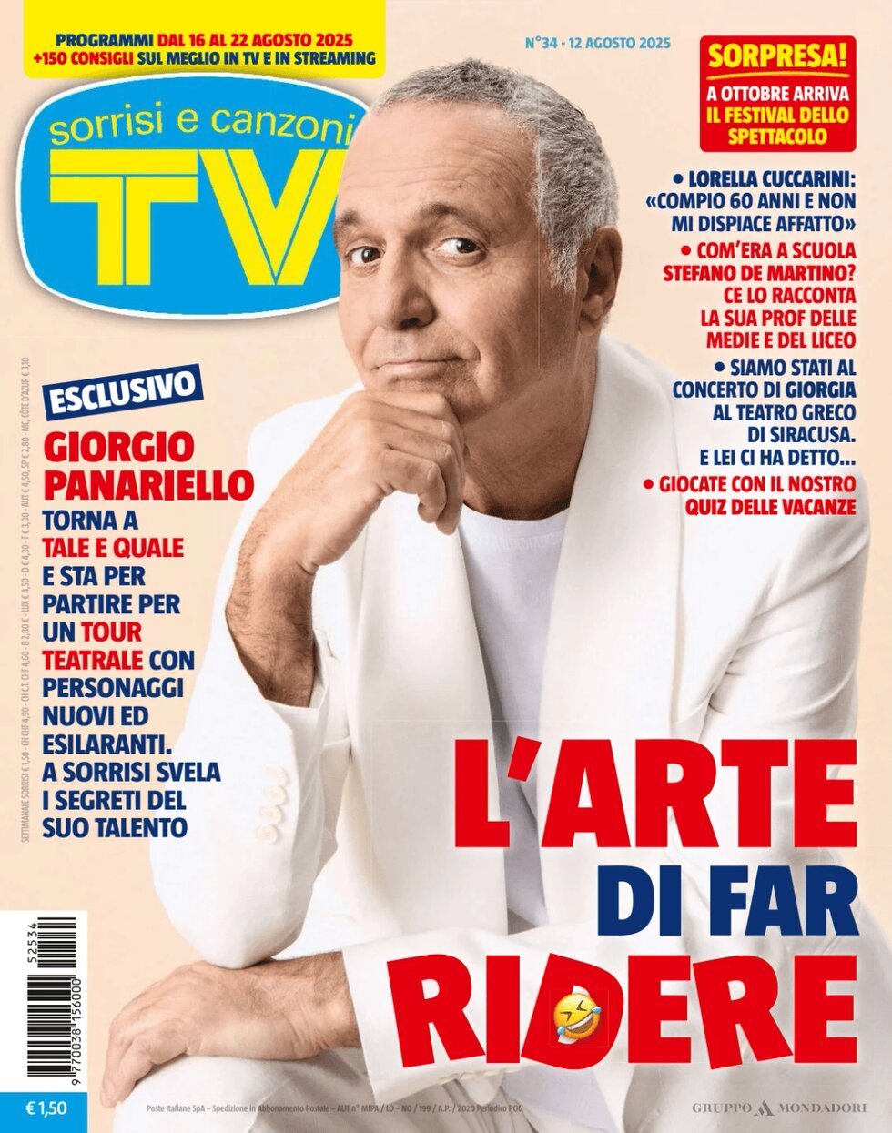Copertina TV Sorrisi e Canzoni 12/08/2025