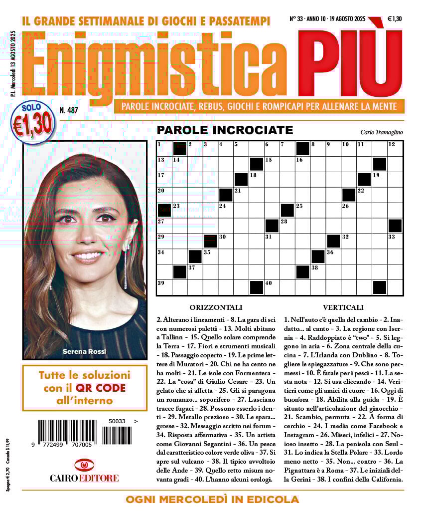 Copertina Enigmistica PIÙ 13/08/2025