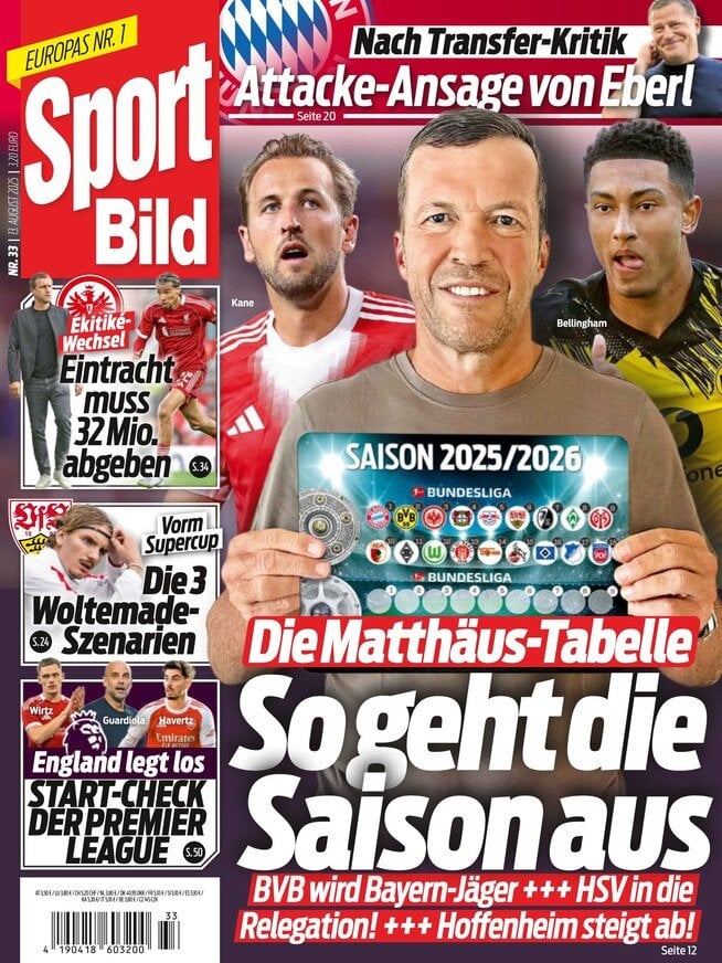 Copertina Sport Bild 13/08/2025