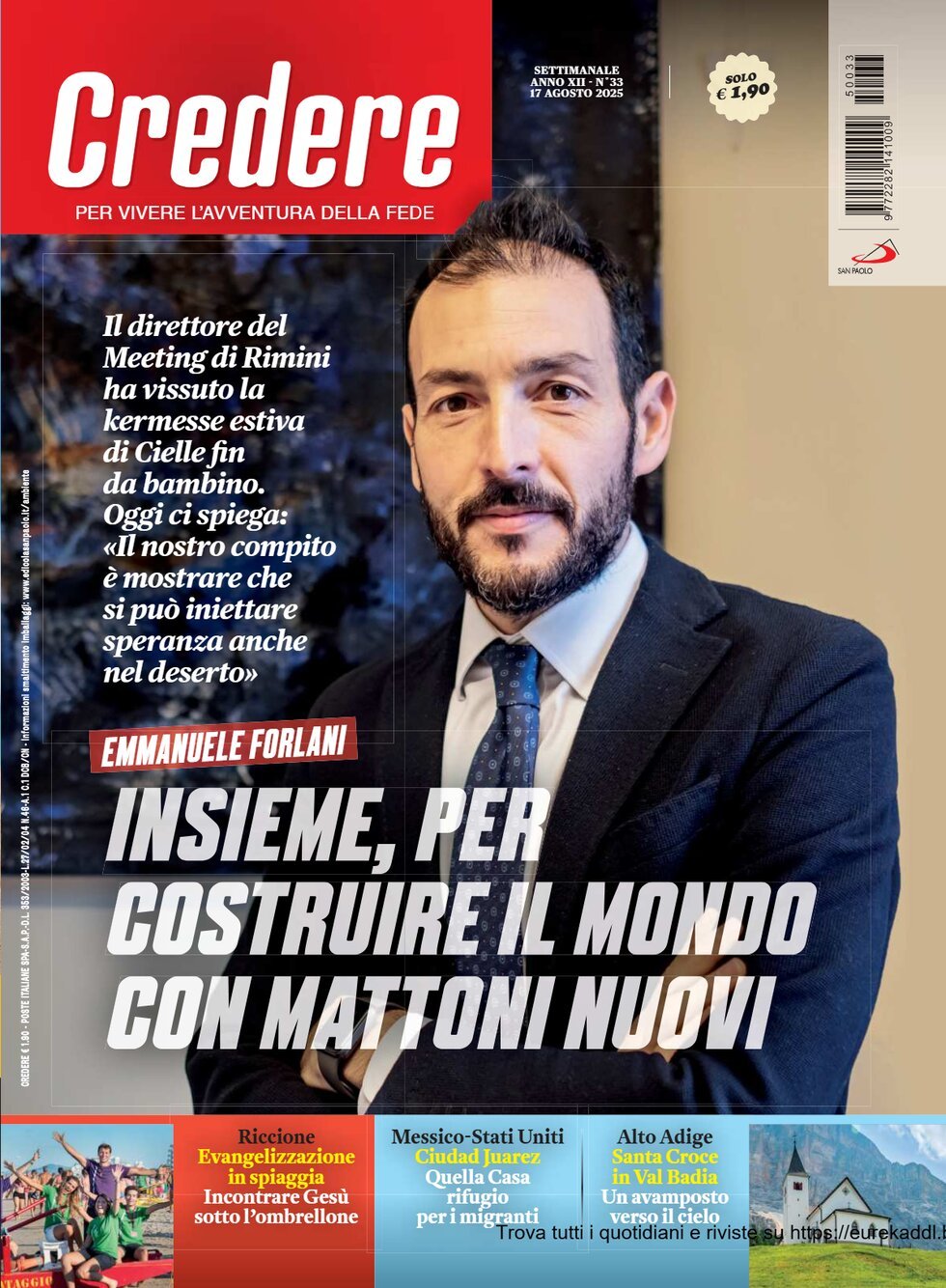 Copertina Credere 15/08/2025