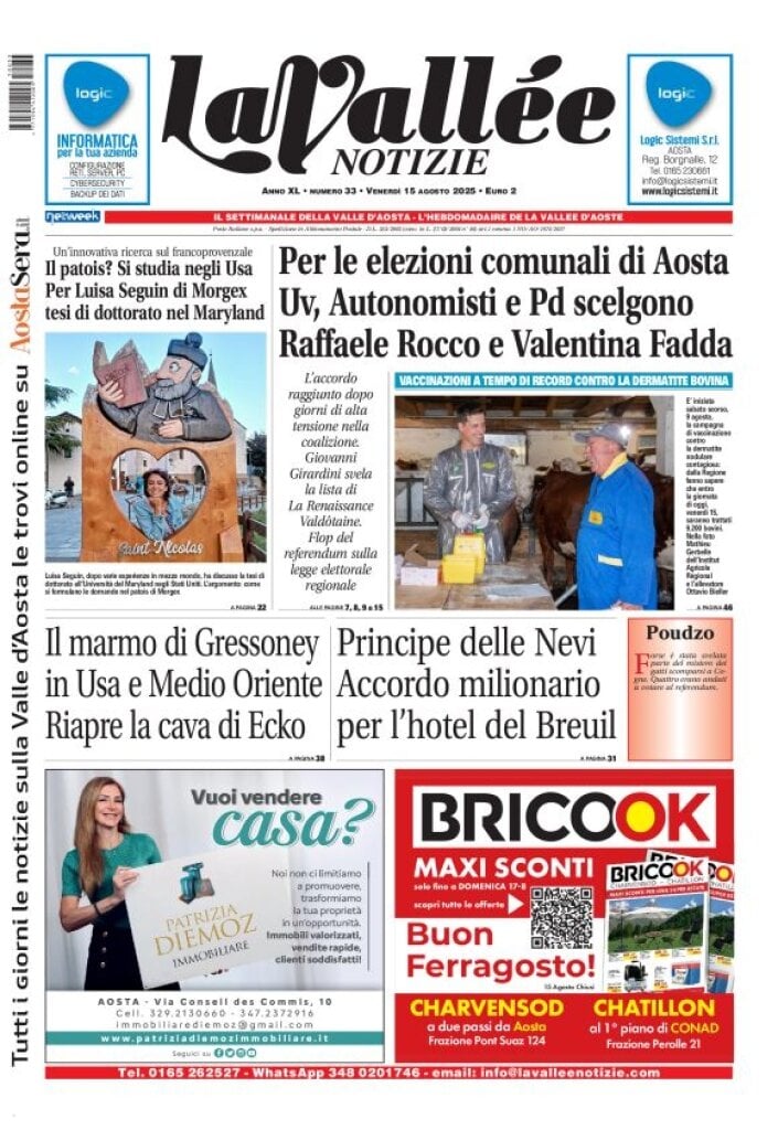 Copertina La Vallée Notizie 15/08/2025