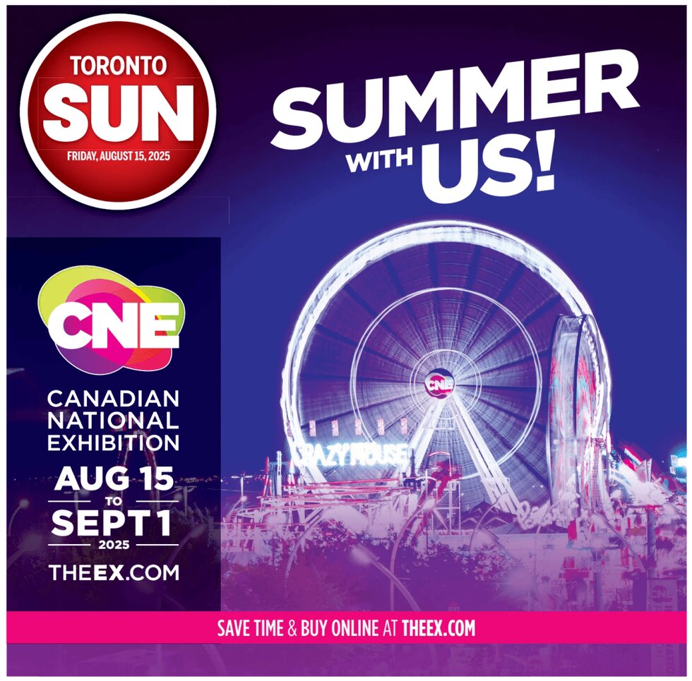 Prima Pagina Toronto Sun 15/08/2025
