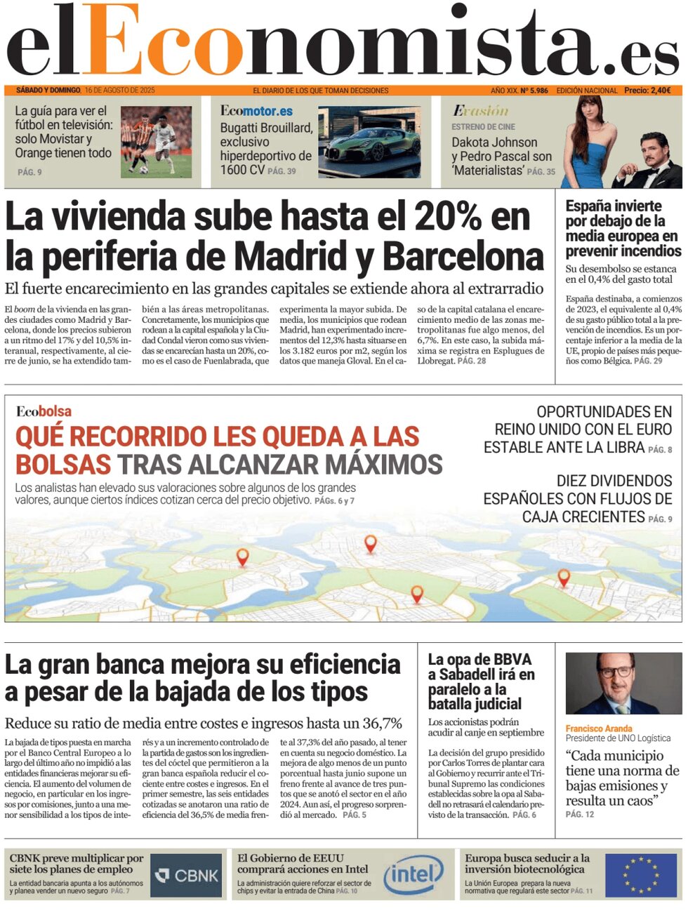 Prima Pagina El Economista 16/08/2025