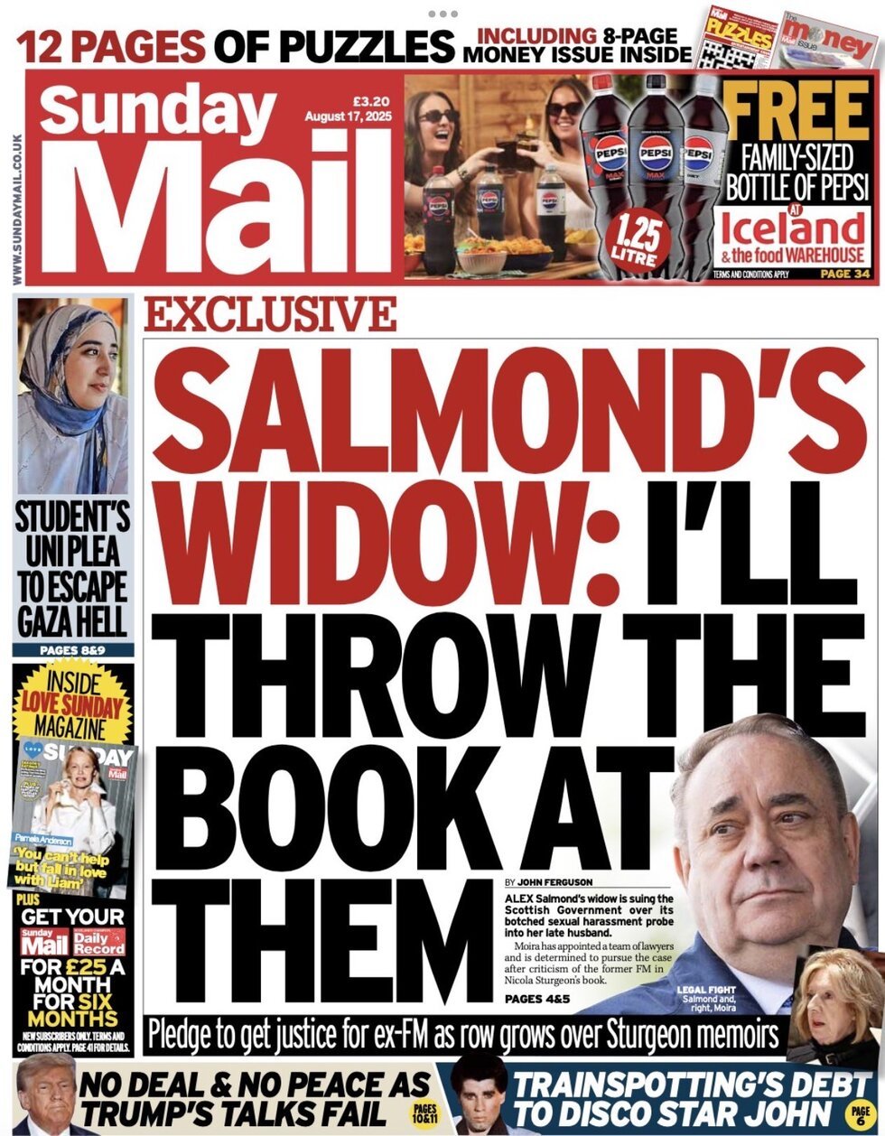 Copertina Sunday Mail 17/08/2025