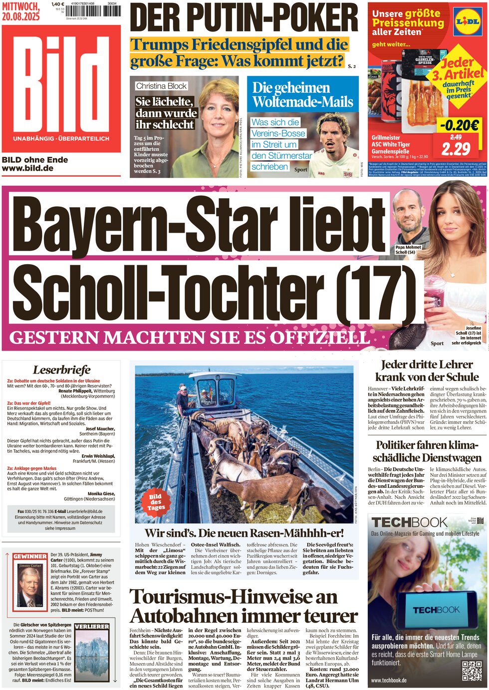 Prima Pagina Bild 20/08/2025