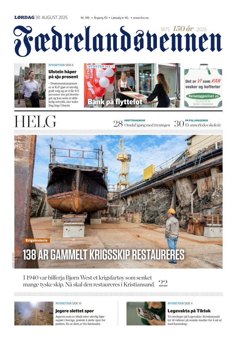 Prima Pagina Fædrelandsvennen 30/08/2025