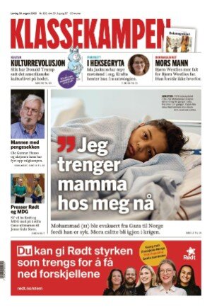 Prima Pagina Klassekampen 30/08/2025
