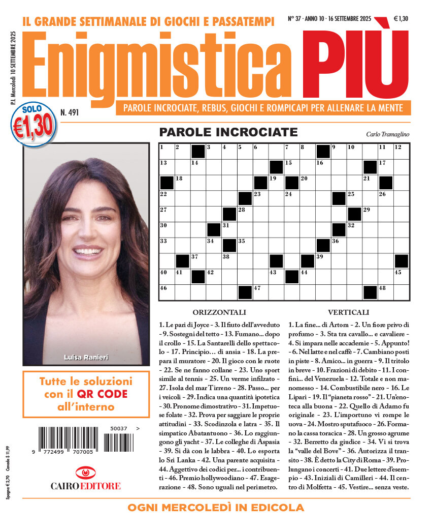 Copertina Enigmistica PIÙ 10/09/2025