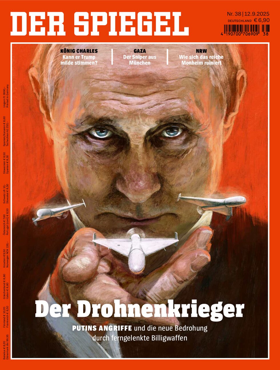 Copertina Der Spiegel 12/09/2025