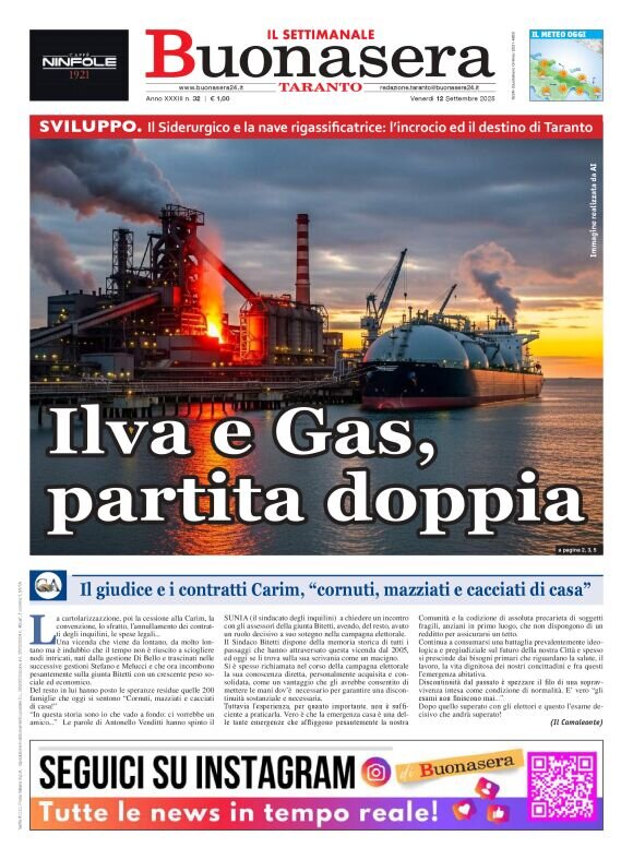 Prima Pagina Buonasera (Taranto) 12/09/2025