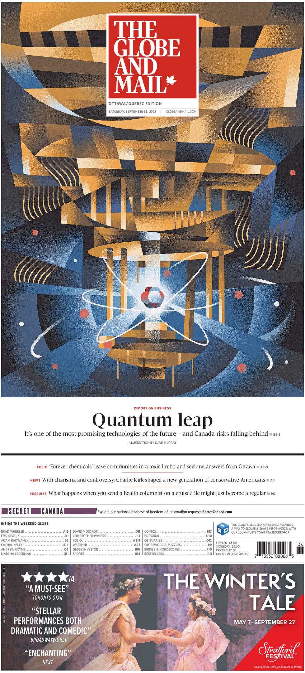 Prima Pagina The Globe and Mail 13/09/2025