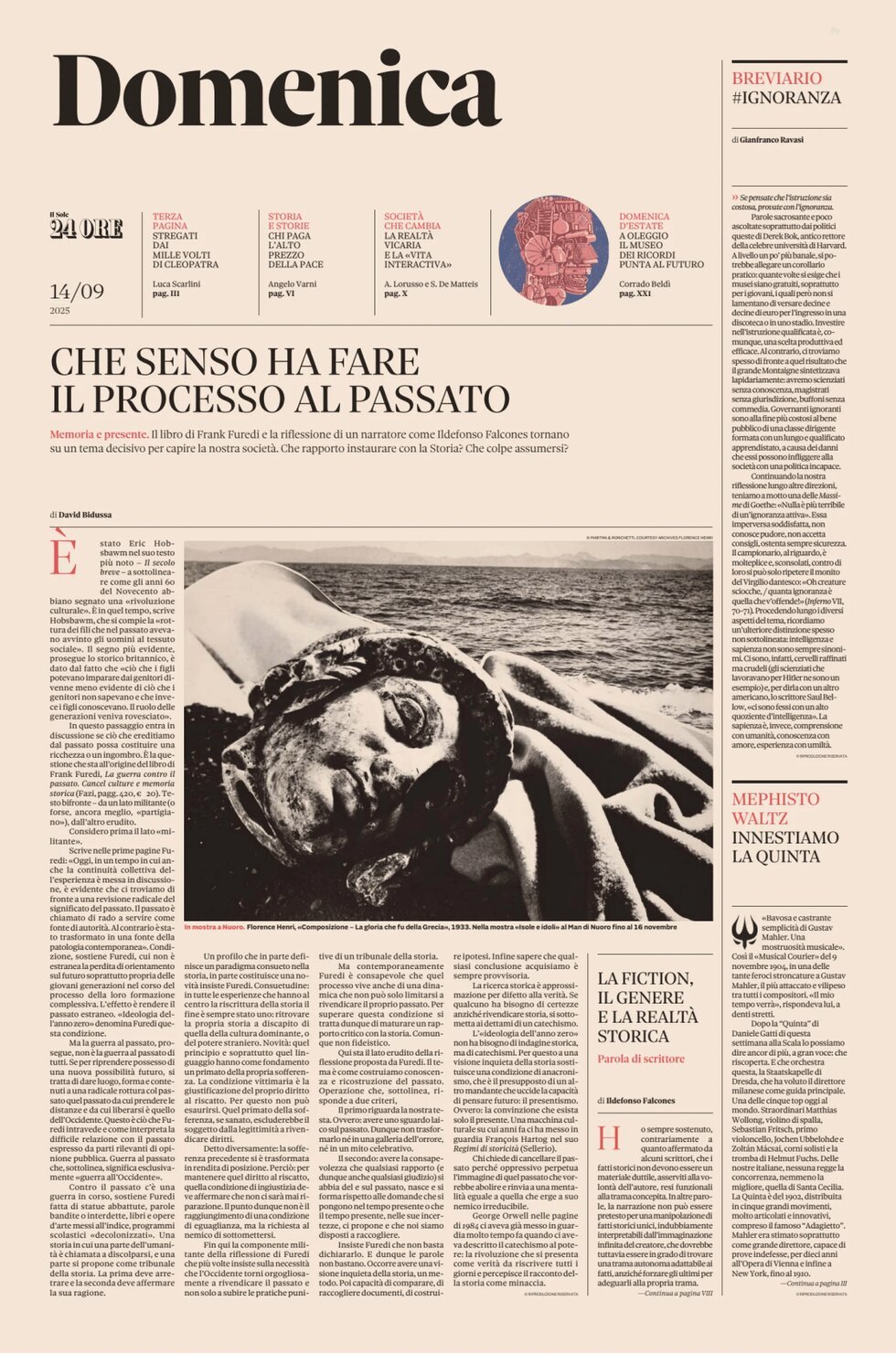 Copertina Domenica (Il Sole 24 Ore) 14/09/2025