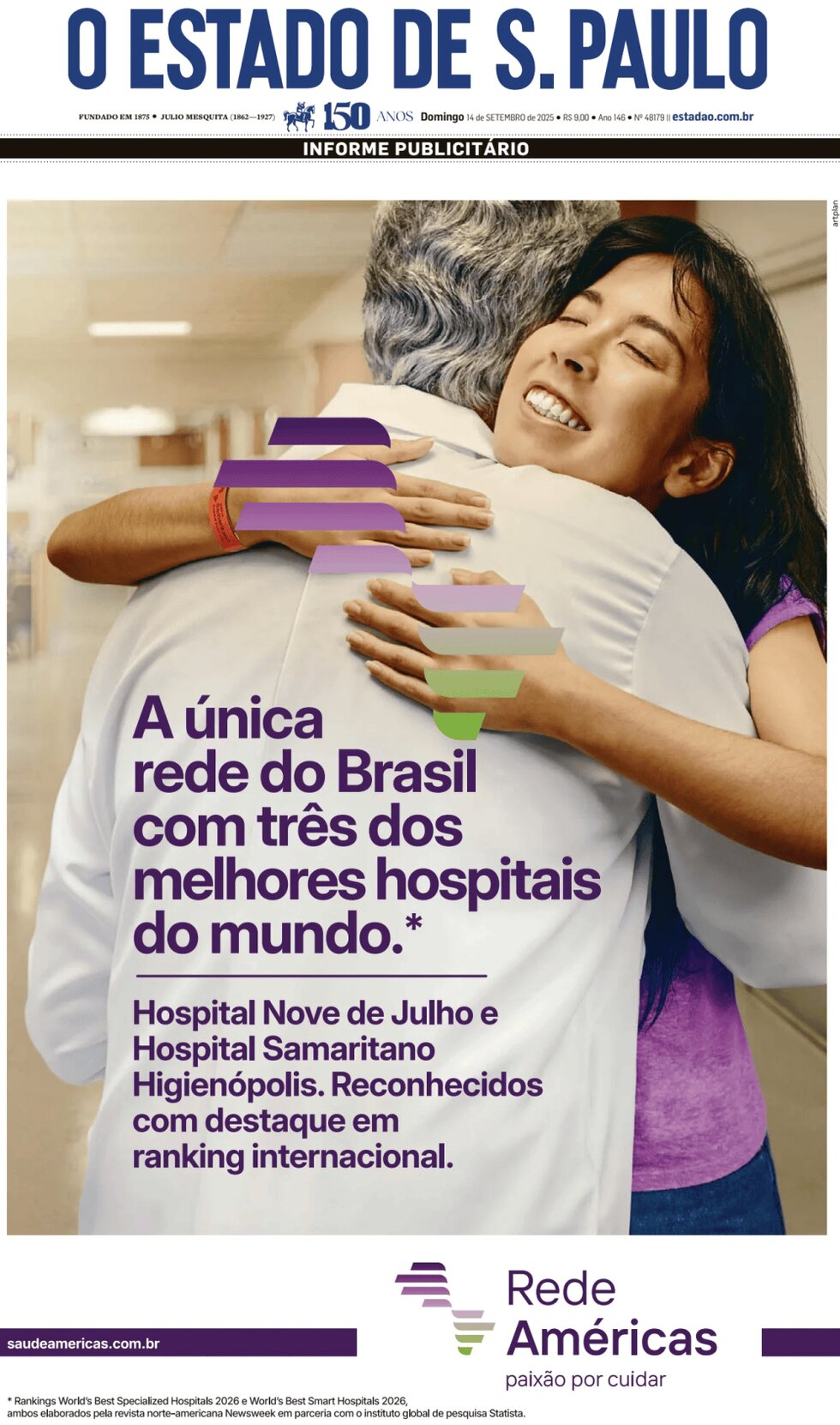 Prima Pagina O Estado de S. Paulo 14/09/2025