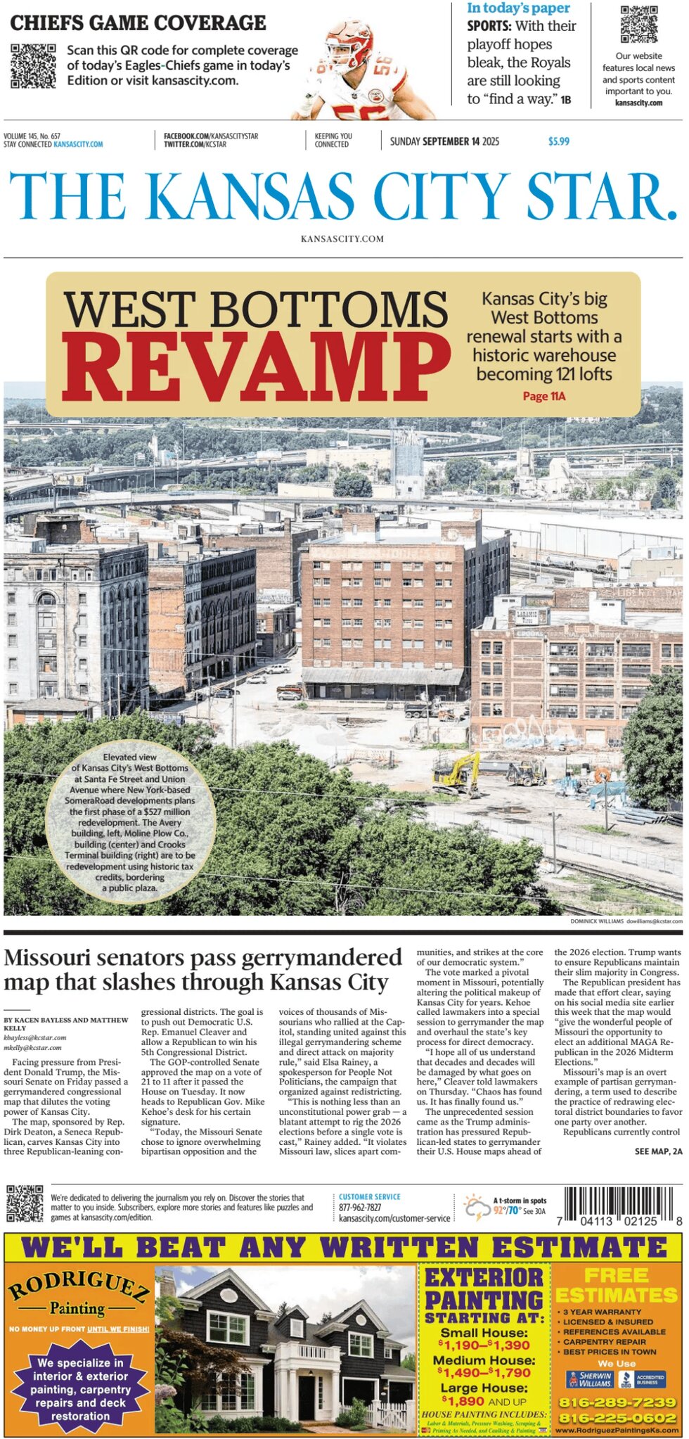 Prima Pagina The Kansas City Star 14/09/2025
