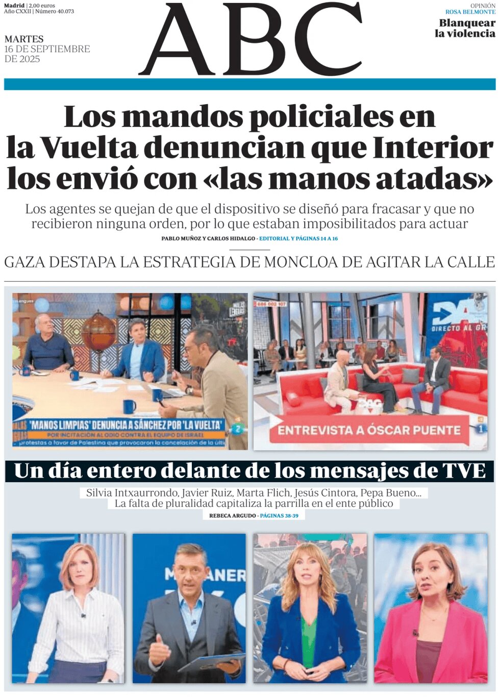 Prima Pagina ABC 16/09/2025