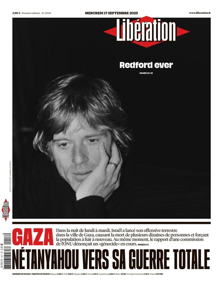 Prima Pagina Libération 17/09/2025