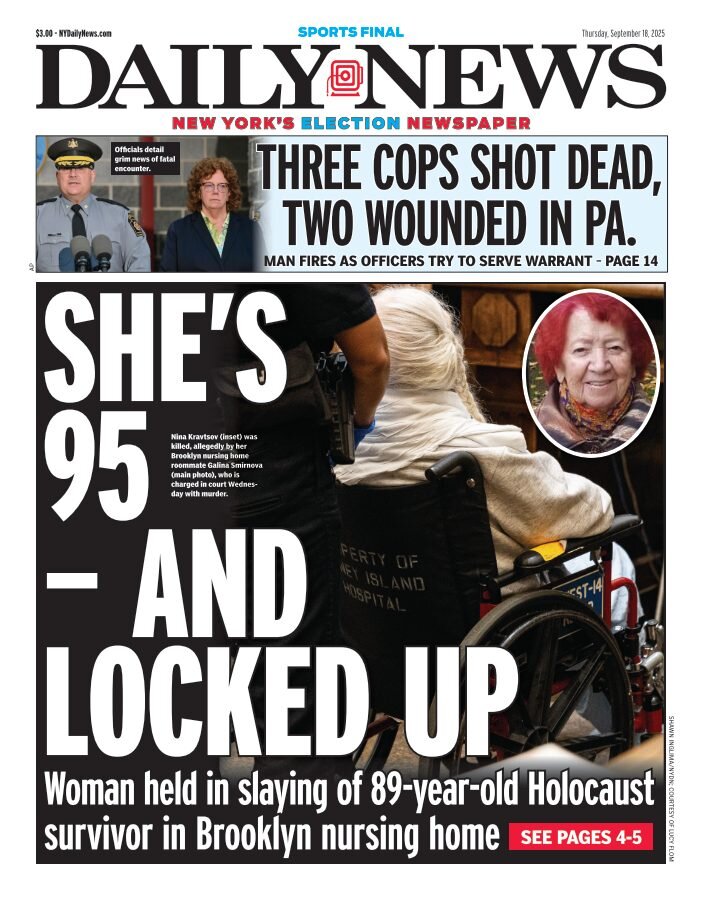 Prima Pagina Daily News (New York) 18/09/2025