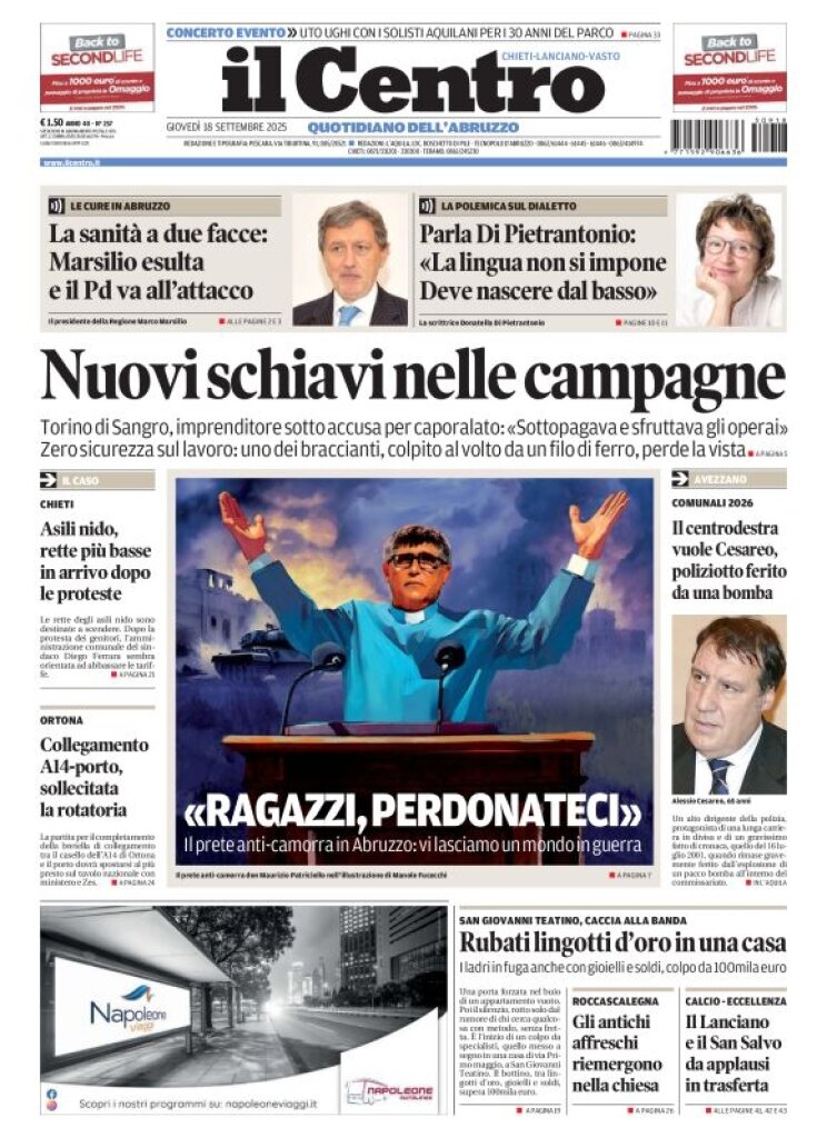 Prima Pagina Il Centro (Chieti) 18/09/2025