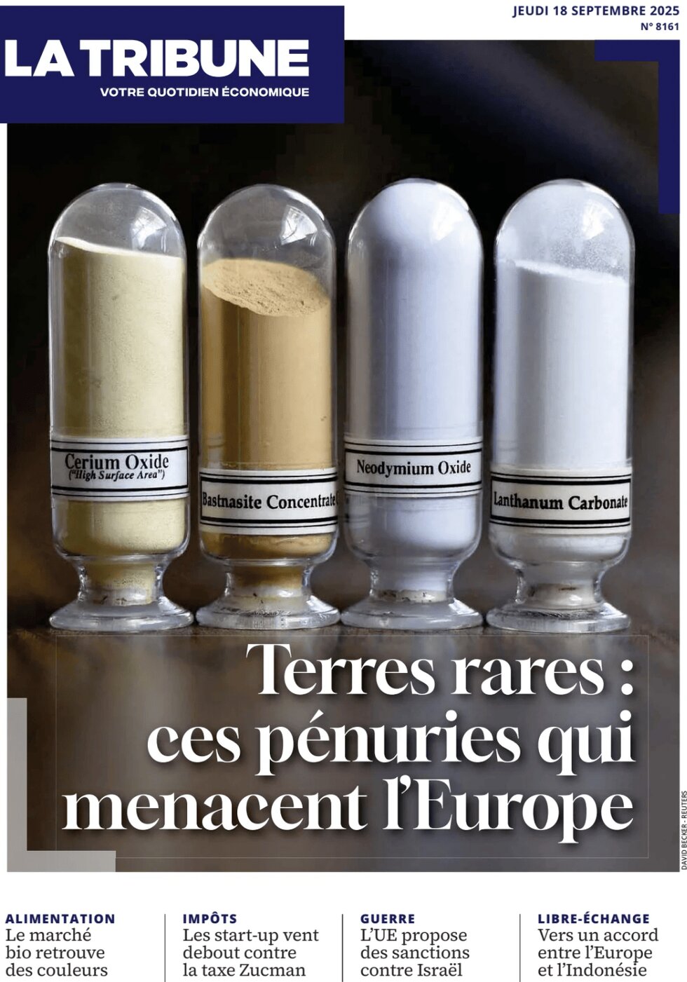 Prima Pagina La Tribune 18/09/2025