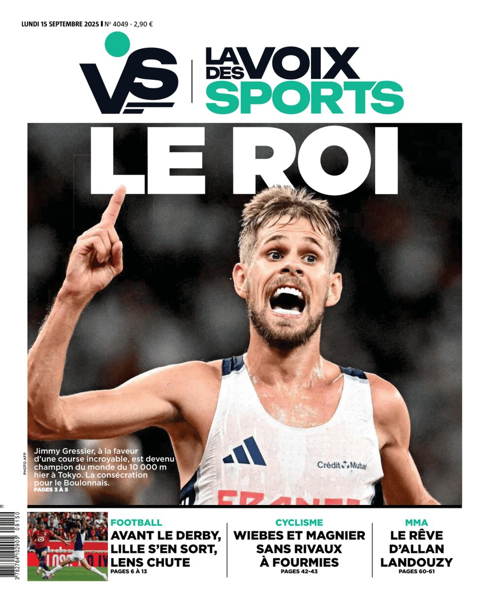 Copertina La Voix des Sports 15/09/2025
