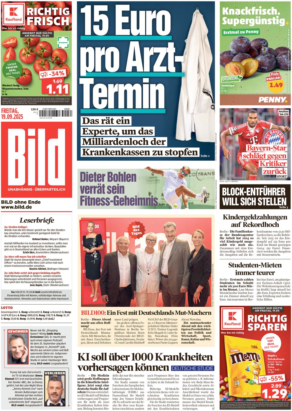 Prima Pagina Bild 19/09/2025