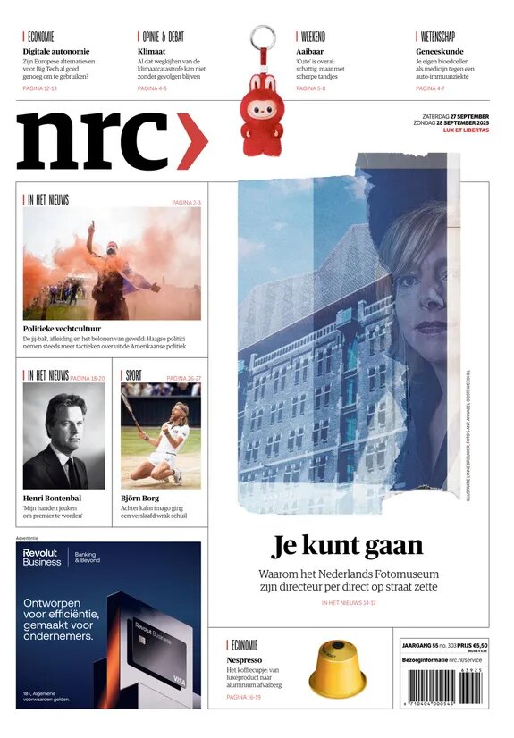 Prima Pagina NRC Handelsblad 27/09/2025