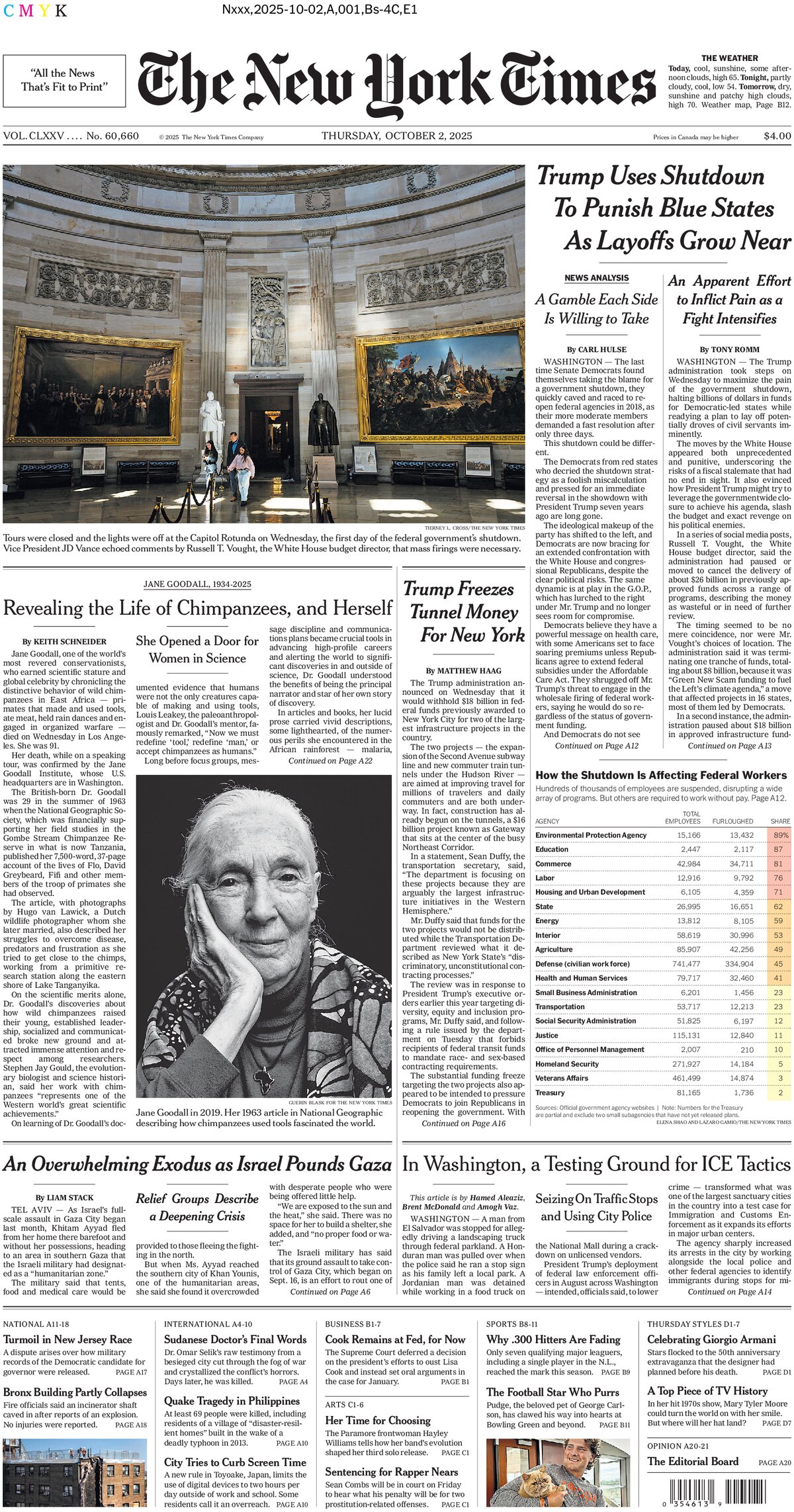 Prima Pagina The New York Times 02/10/2025