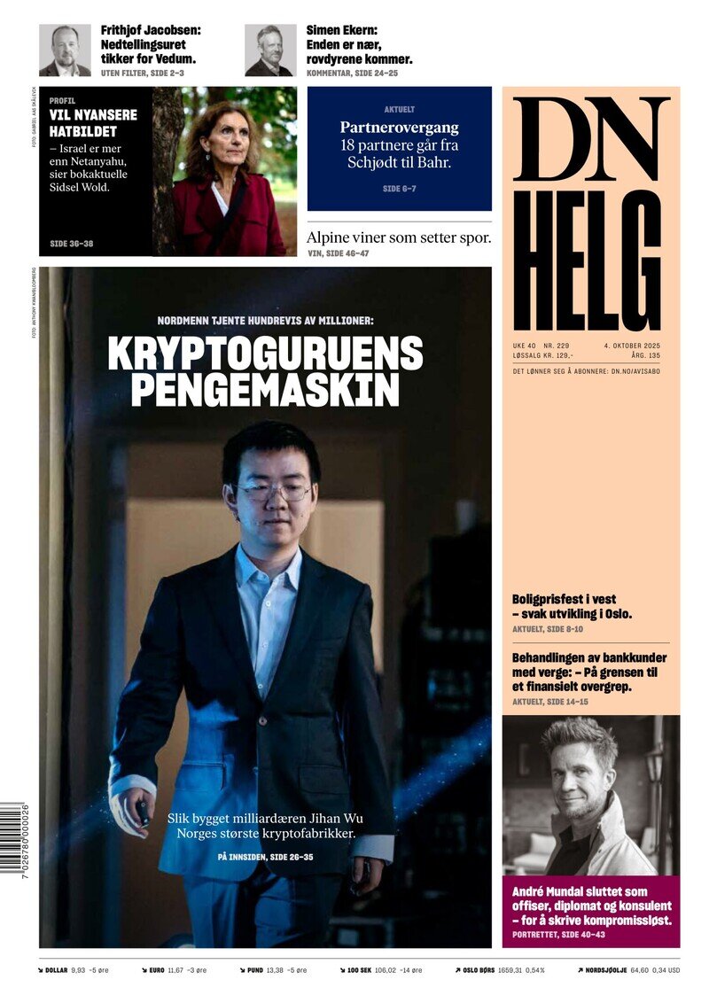 Prima Pagina Dagens Næringsliv (DN) 04/10/2025