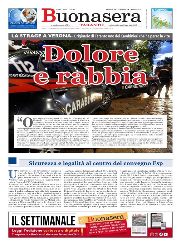 Prima Pagina Buonasera (Taranto) 14/10/2025