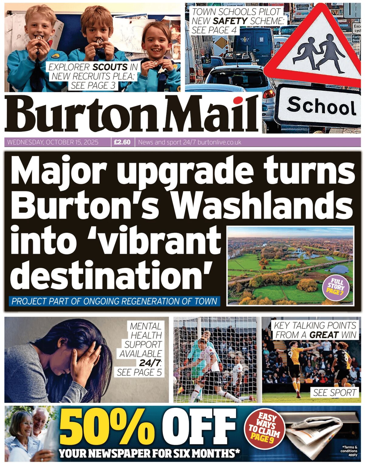 Prima Pagina Burton Mail 15/10/2025